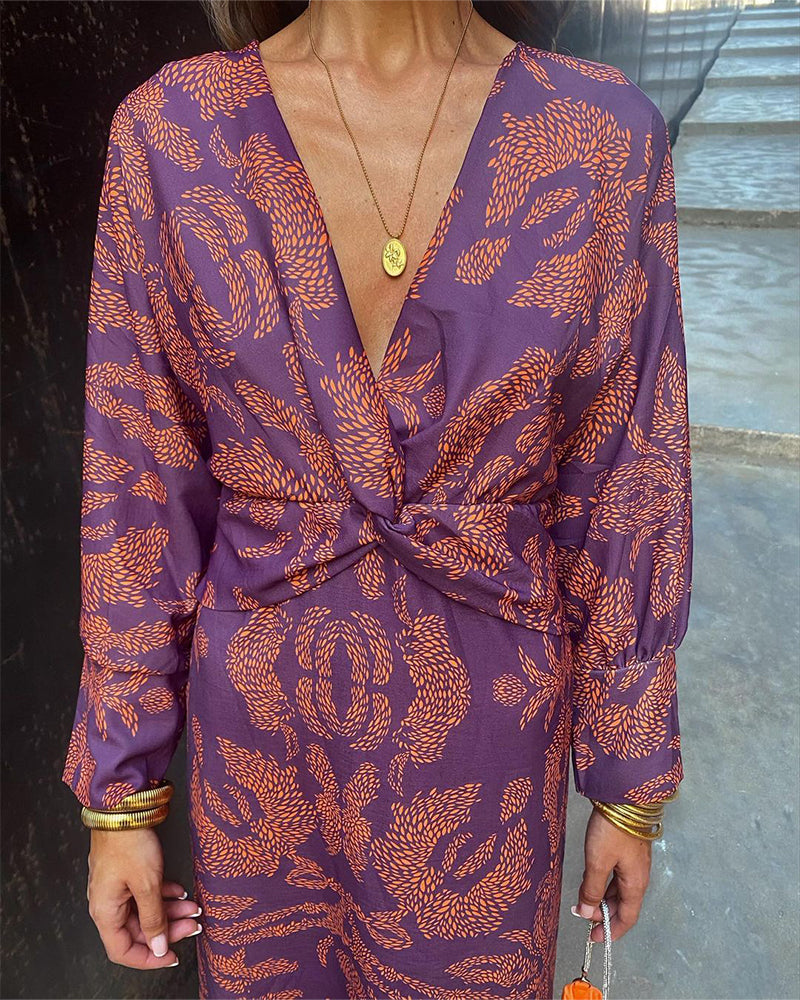 ALEXA | Twist Elegance Midi Dress