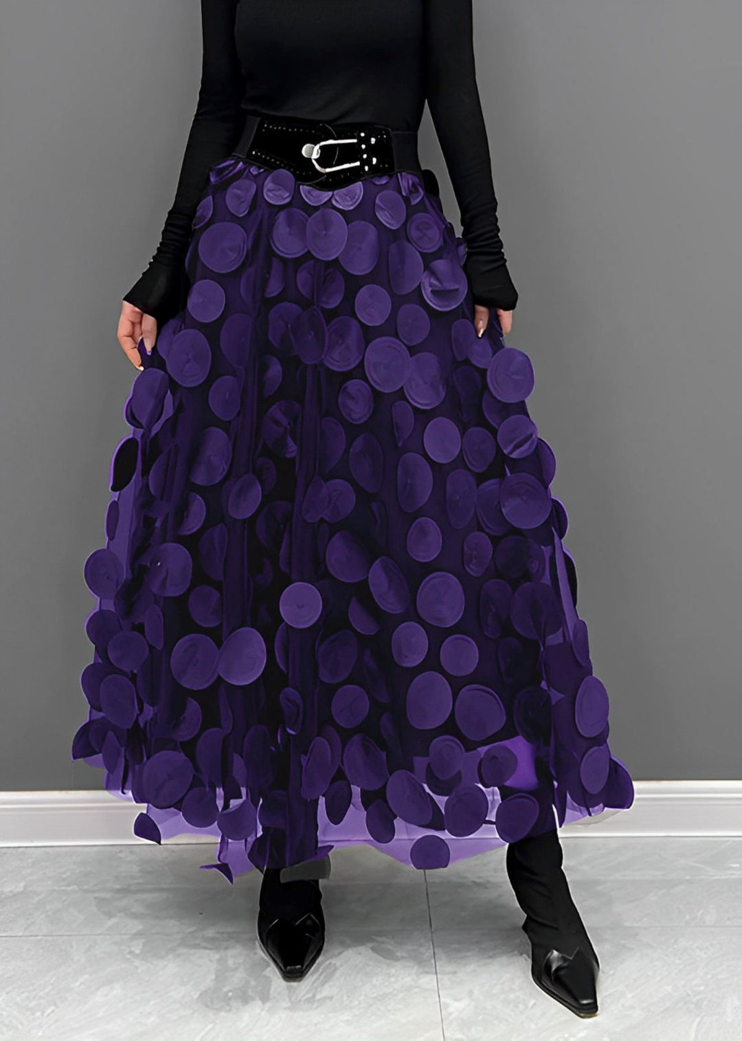 LAURA | Black Polka Dot Skirt