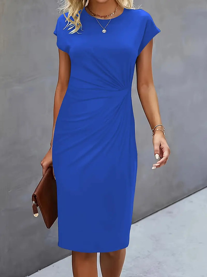 Grace | Midi Dress with Front Knot Design