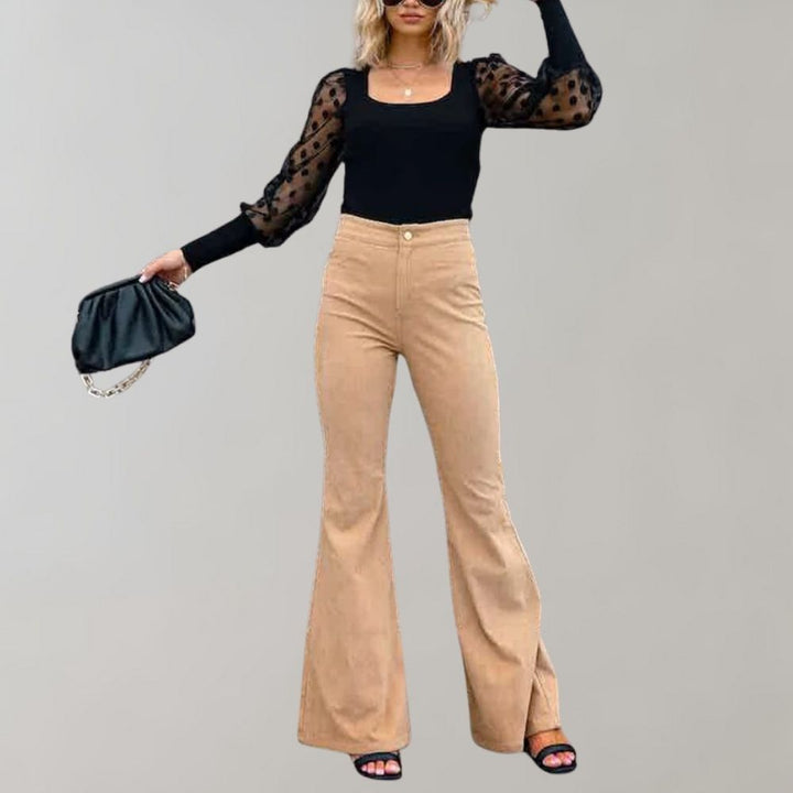 Callie | Trendy Corduroy Flared Trousers
