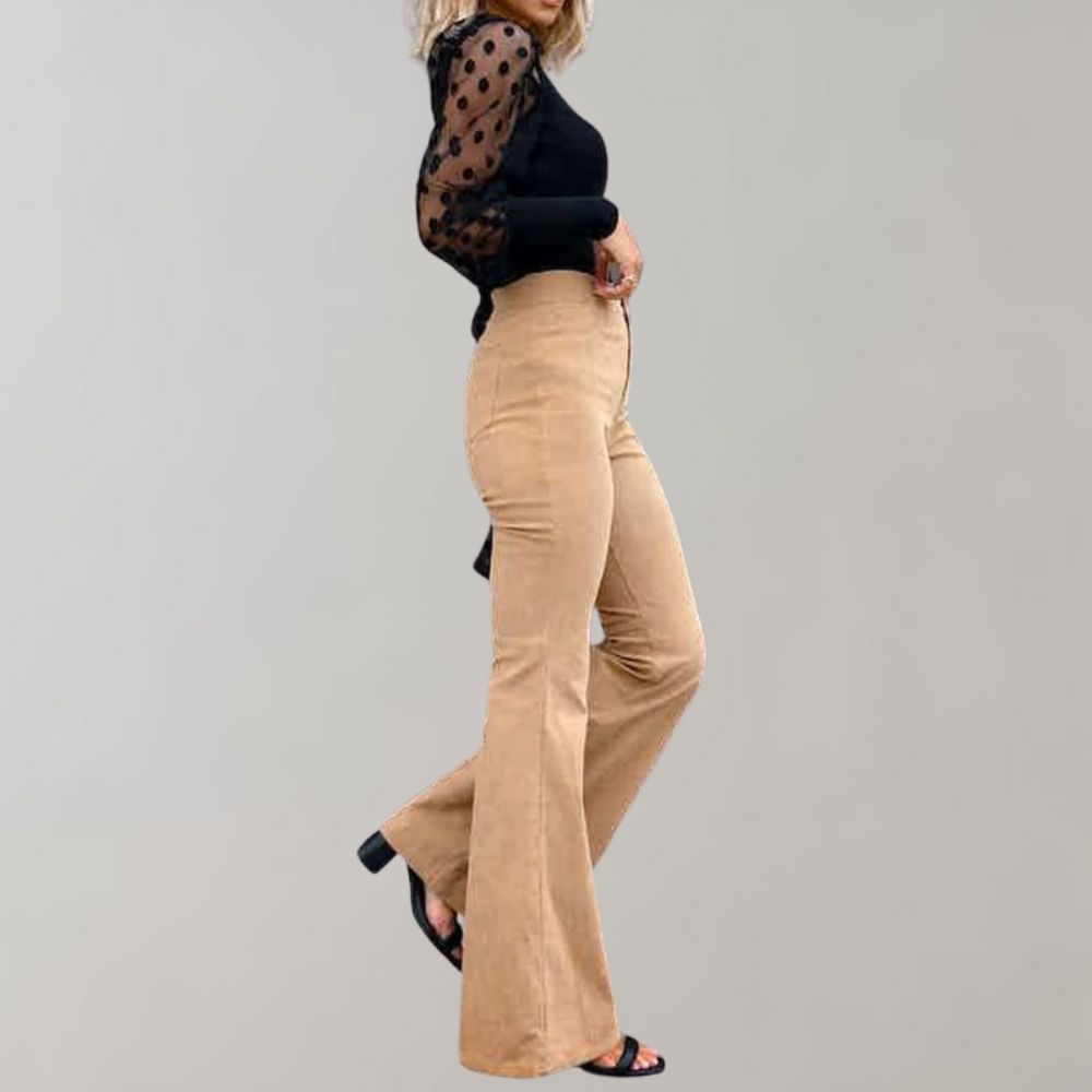 Callie | Trendy Corduroy Flared Trousers
