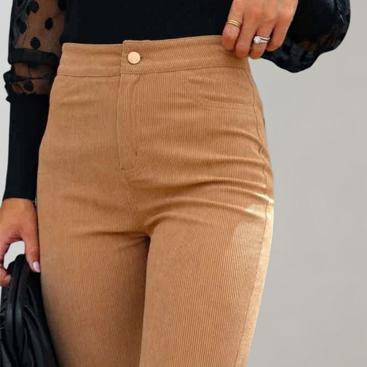 Callie | Trendy Corduroy Flared Trousers
