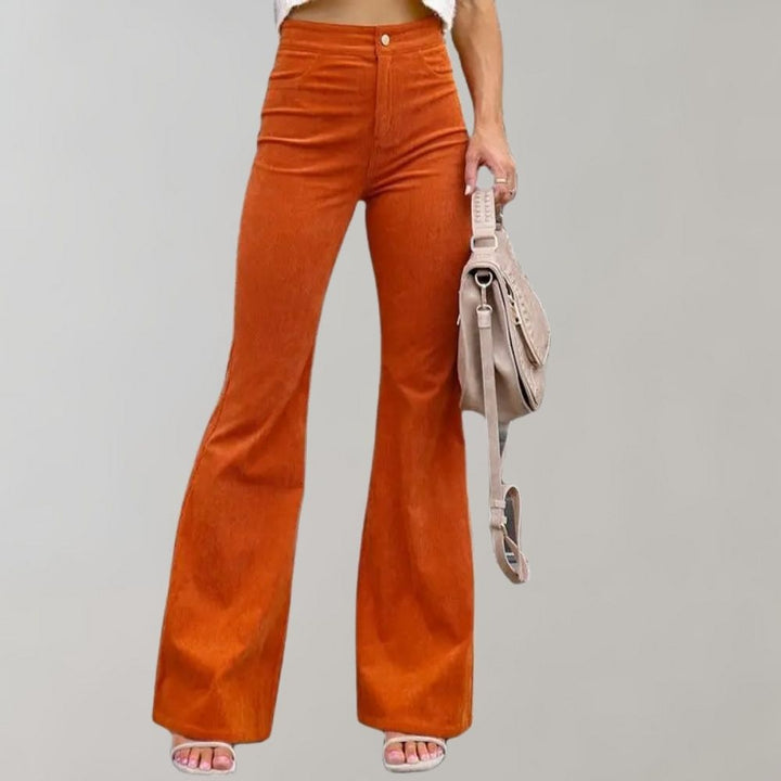 Callie | Trendy Corduroy Flared Trousers