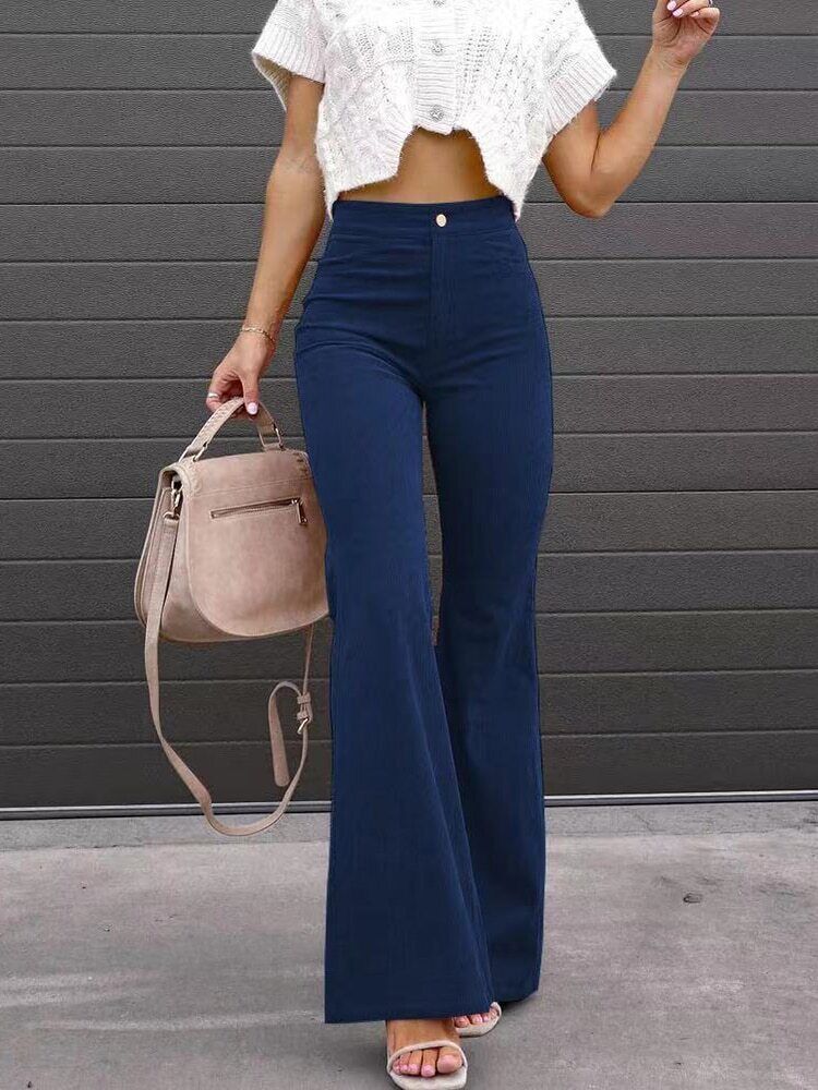 BRIANA | Trendy Flared Corduroy Pants