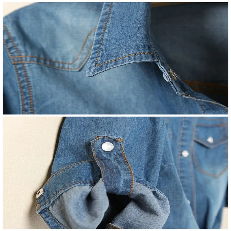 SAPPHIRE | Casual Denim Cropped Top
