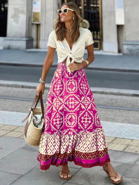 IZZY | Long Summer Skirt in Retro Boho Style