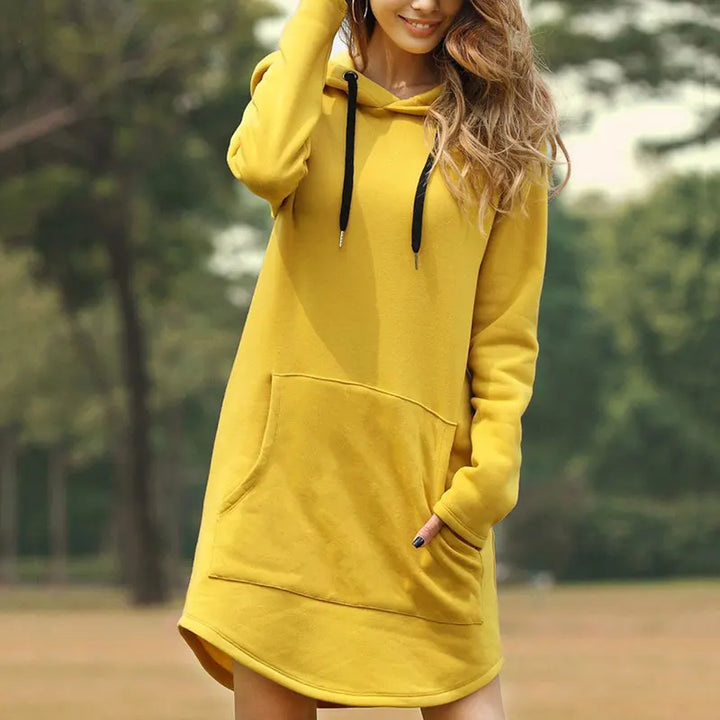 AMI | Long Warm Hoodie Dress