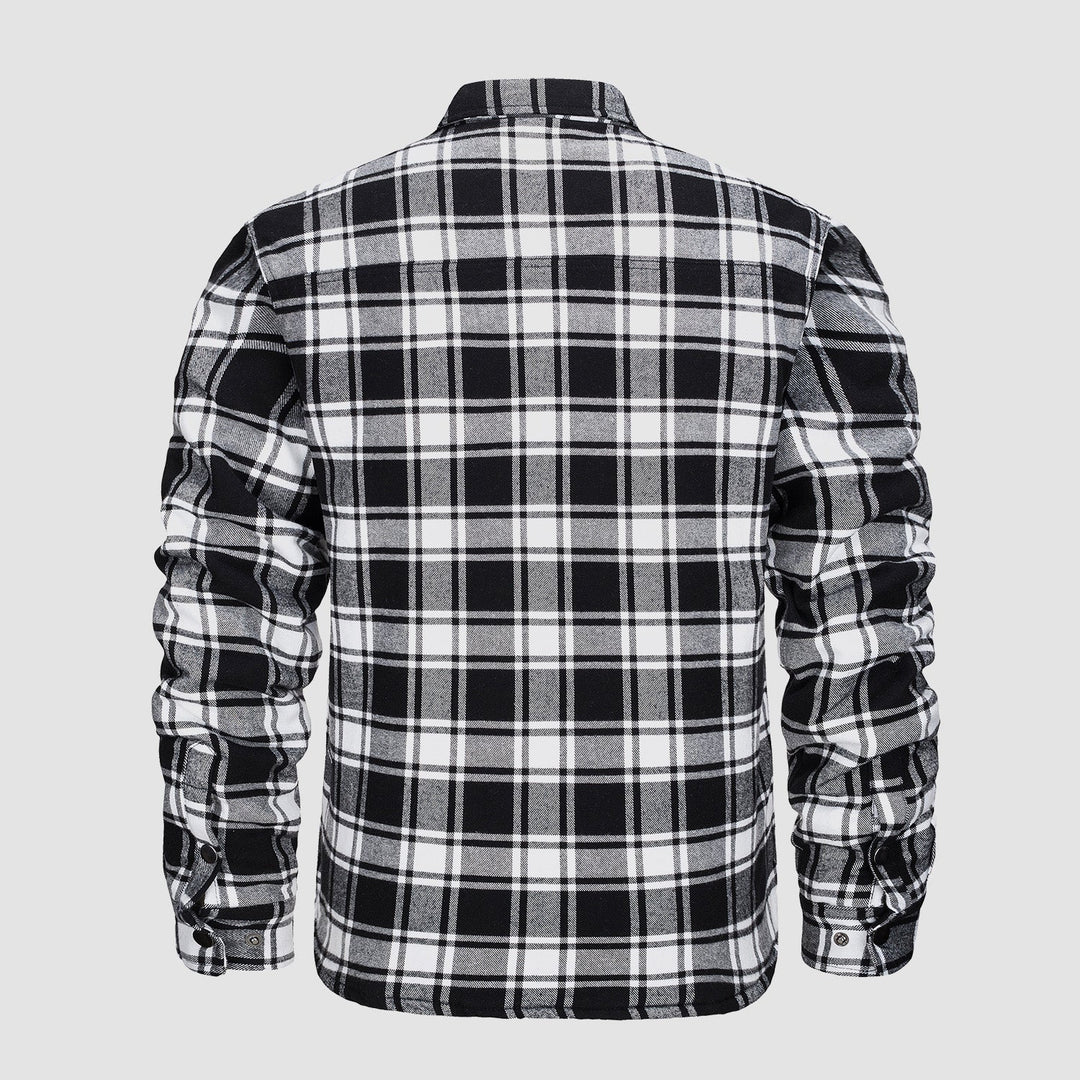 IAN | Thick Checkered Flannel Polo Shirt