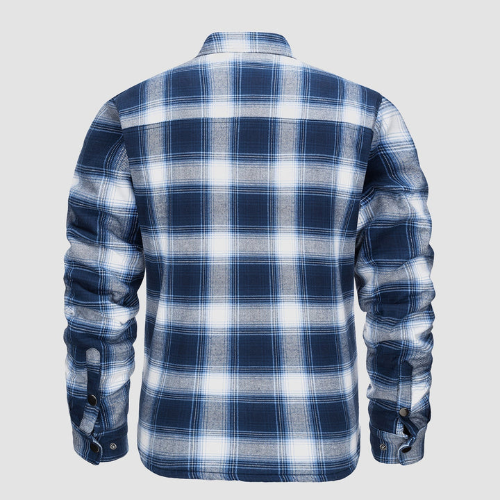 IAN | Thick Checkered Flannel Polo Shirt