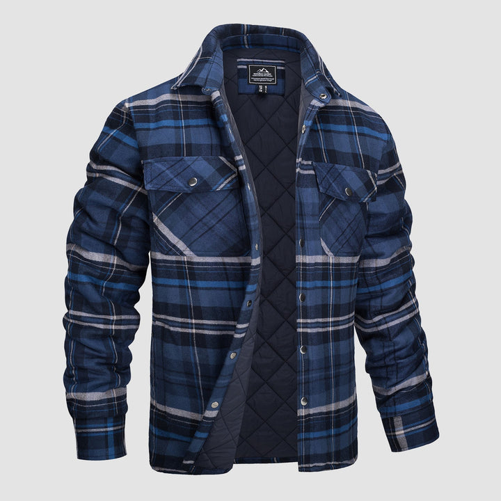 IAN | Thick Checkered Flannel Polo Shirt