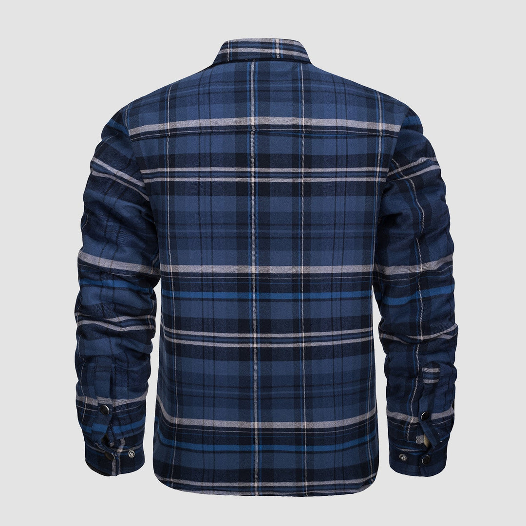 IAN | Thick Checkered Flannel Polo Shirt