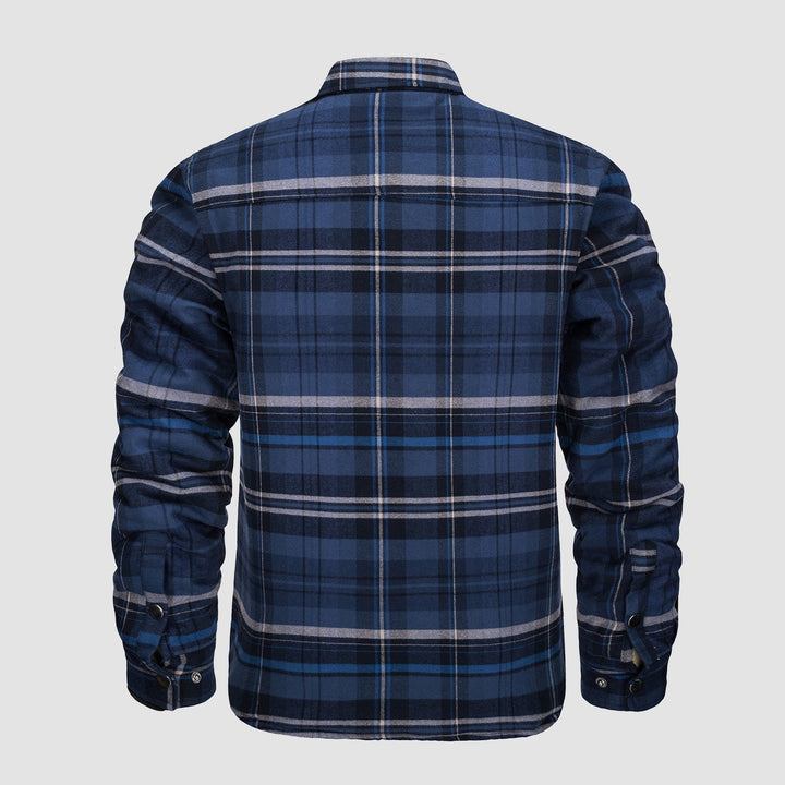 IAN | Thick Checkered Flannel Polo Shirt