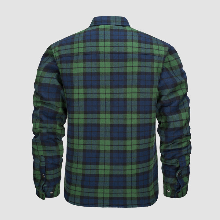 IAN | Thick Checkered Flannel Polo Shirt