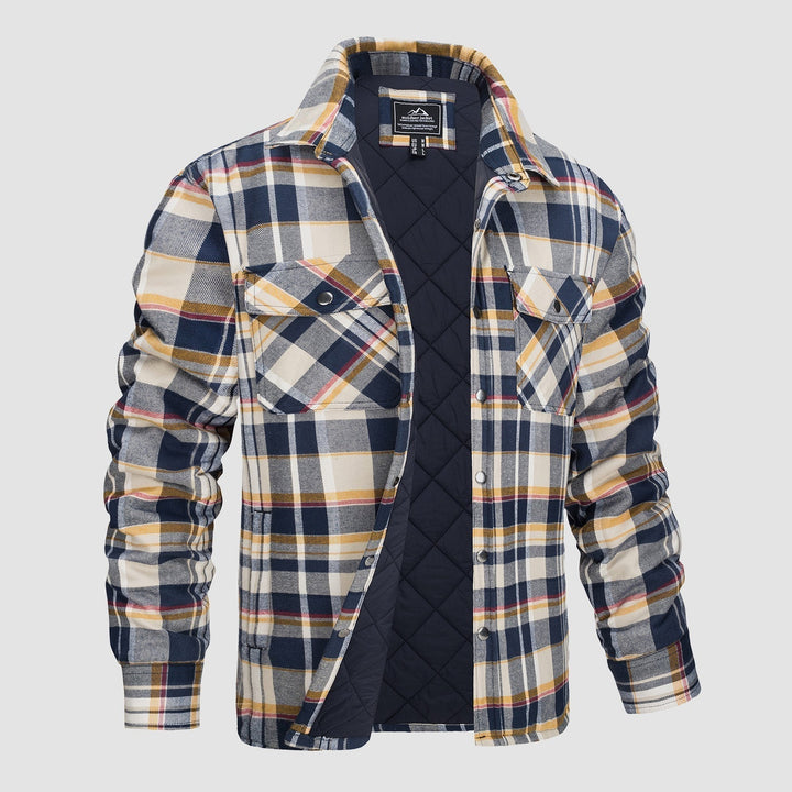 IAN | Thick Checkered Flannel Polo Shirt