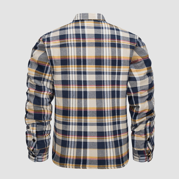 IAN | Thick Checkered Flannel Polo Shirt