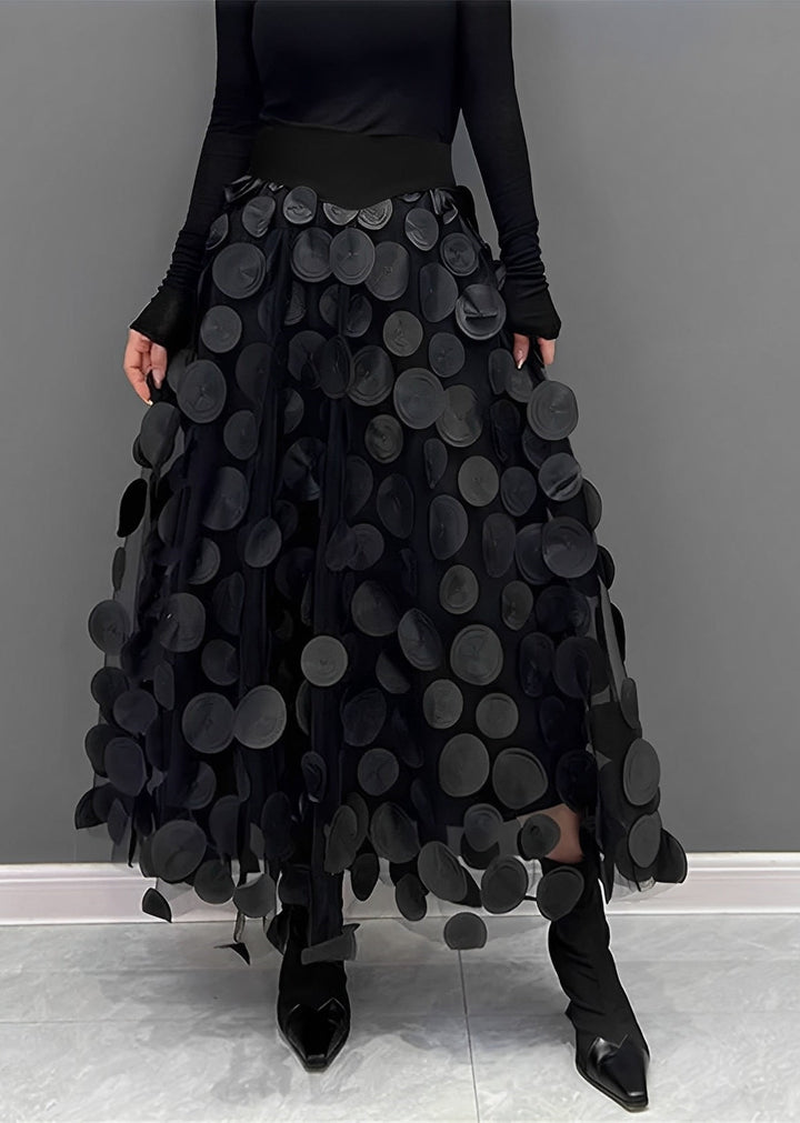 LAURA | Black Polka Dot Skirt