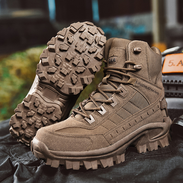 Men’s Tactical Boots – High-Top Ankle Support – Reinforced Toe – Rugged Grip Sole